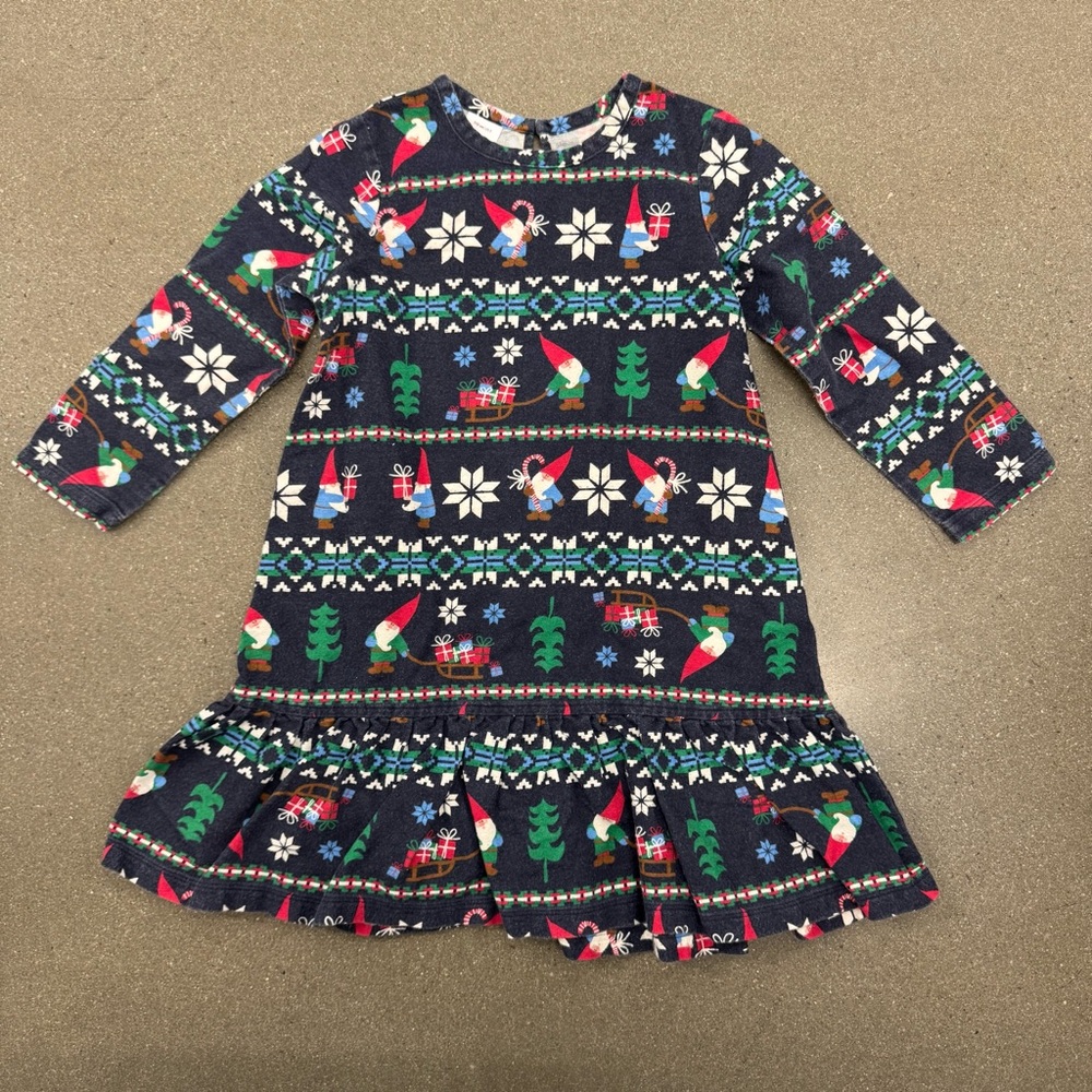 Hanna Andersson Multicolor Holiday Kids Dress Size 5 Years